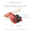 StarTech.com 6 prievadų SATA PCIe kortelė - 6Gbps - Žemo/viso profilio - Sukrautos SATA jungtys - ASM1166 be RAID - PCI Express į SATA adapteris