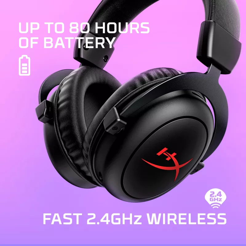Belaidės žaidimų ausinės HyperX Cloud II Core Wireless