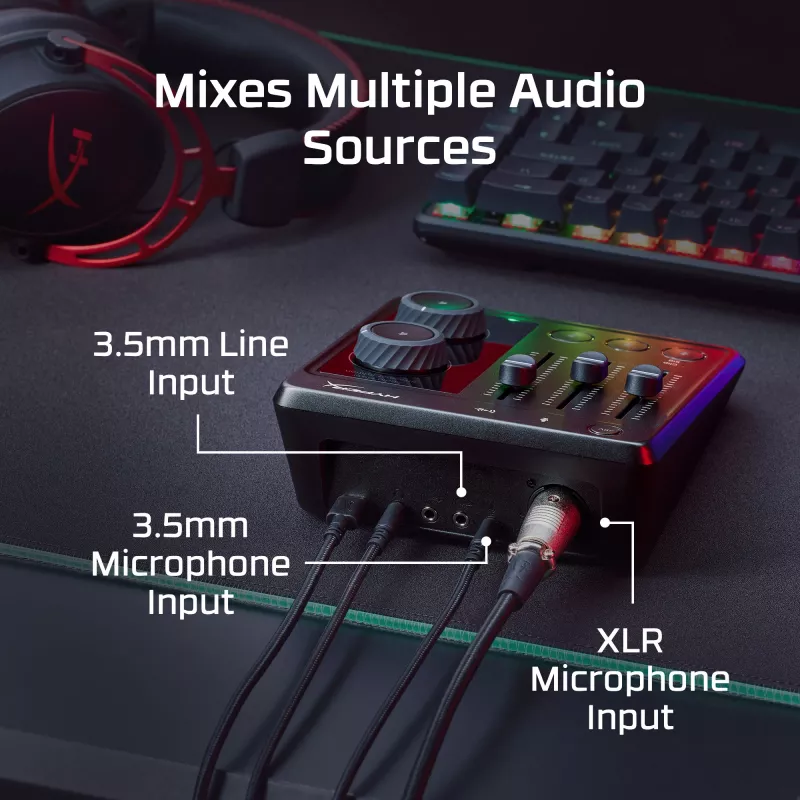 Mikšeris HyperX Audio Mixer 73C12AA 20–20000 Hz 32–600 Ω