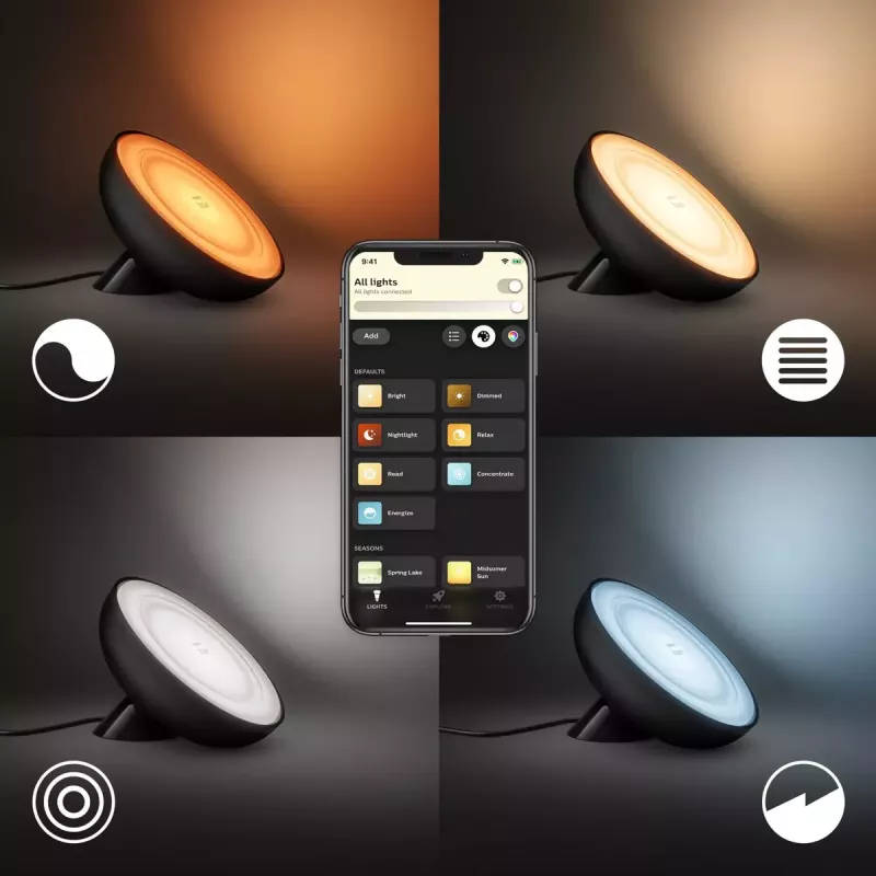 Išmanusis stalinis šviestuvas Philips Hue White and Colour Ambiance Bloom