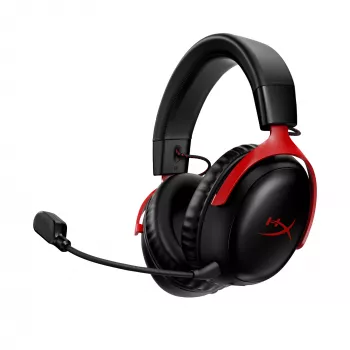 HyperX Cloud III Wireless – Belaidės žaidimų ausinės, Juoda/Raudona
