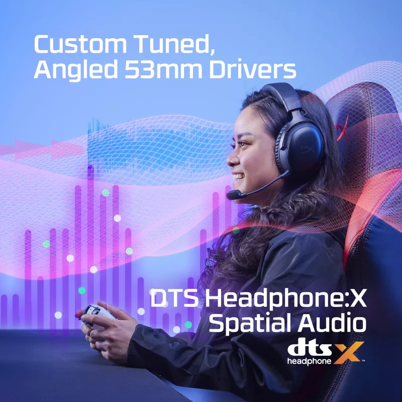 HyperX Cloud III Wireless – Belaidės žaidimų ausinės, Juoda/Raudona