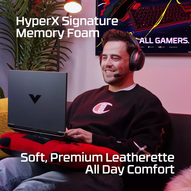 HyperX Cloud III Wireless – Belaidės žaidimų ausinės, Juoda/Raudona