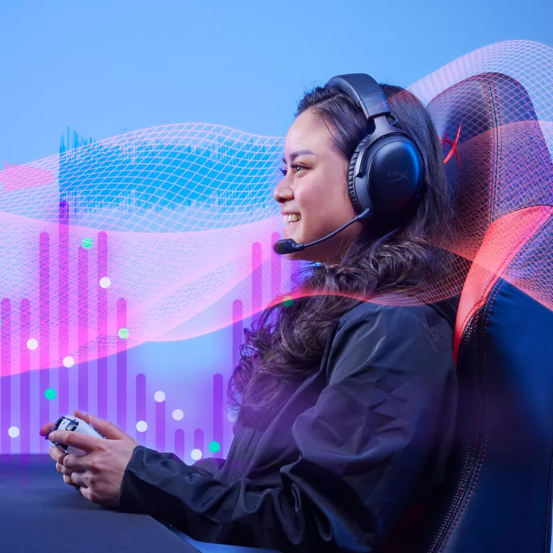 HyperX Cloud III Wireless – Belaidės žaidimų ausinės, Juoda/Raudona