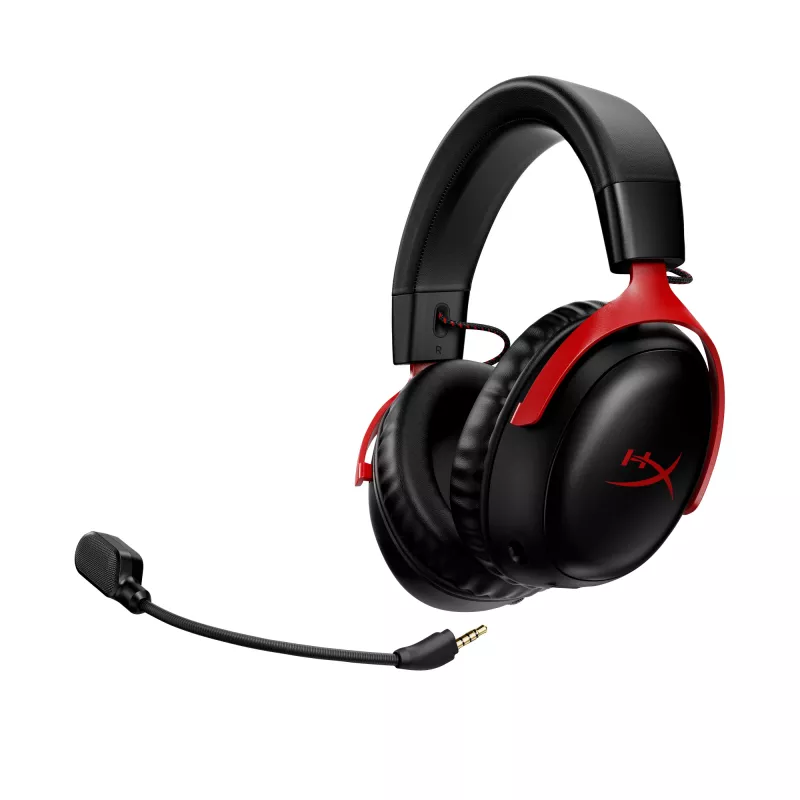 HyperX Cloud III Wireless – Belaidės žaidimų ausinės, Juoda/Raudona