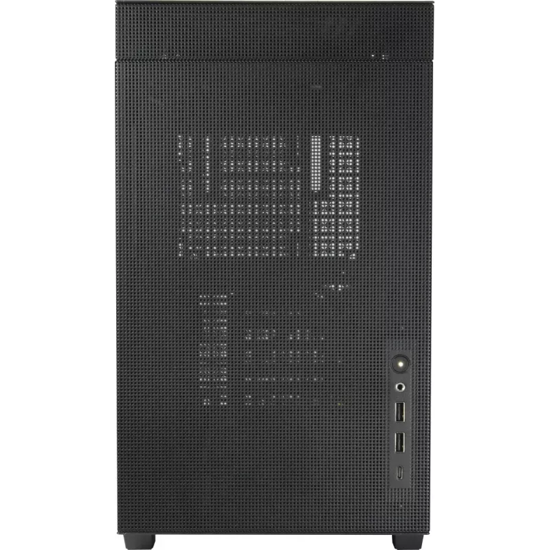 Korpusas PC Mini Tower INTER-TECH IM-2 Expander, Mini-ITX/Micro ATX, palaiko ATX/SFX maitinimo šaltinius, 2,5 colio ir 3,5 colio diskus, priekiniai/viršutiniai ventiliatoriai 120/140 mm, juodas