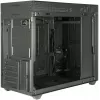Korpusas PC Mini Tower INTER-TECH IM-2 Expander, Mini-ITX/Micro ATX, palaiko ATX/SFX maitinimo šaltinius, 2,5 colio ir 3,5 colio diskus, priekiniai/viršutiniai ventiliatoriai 120/140 mm, juodas