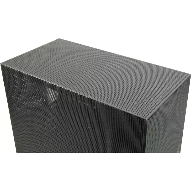 Korpusas PC Mini Tower INTER-TECH IM-2 Expander, Mini-ITX/Micro ATX, palaiko ATX/SFX maitinimo šaltinius, 2,5 colio ir 3,5 colio diskus, priekiniai/viršutiniai ventiliatoriai 120/140 mm, juodas