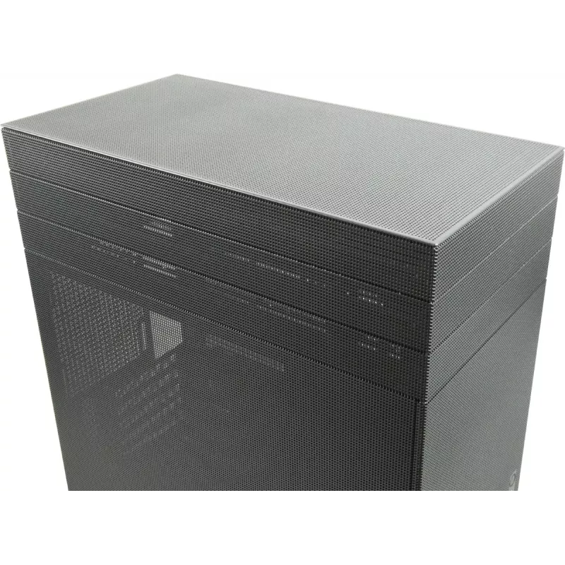 Korpusas PC Mini Tower INTER-TECH IM-2 Expander, Mini-ITX/Micro ATX, palaiko ATX/SFX maitinimo šaltinius, 2,5 colio ir 3,5 colio diskus, priekiniai/viršutiniai ventiliatoriai 120/140 mm, juodas