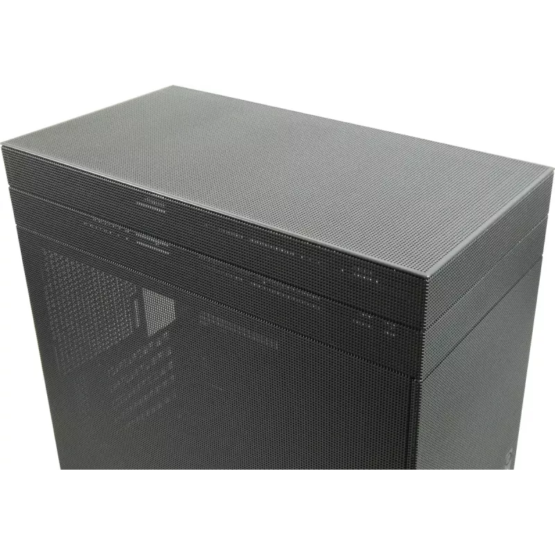 Korpusas PC Mini Tower INTER-TECH IM-2 Expander, Mini-ITX/Micro ATX, palaiko ATX/SFX maitinimo šaltinius, 2,5 colio ir 3,5 colio diskus, priekiniai/viršutiniai ventiliatoriai 120/140 mm, juodas