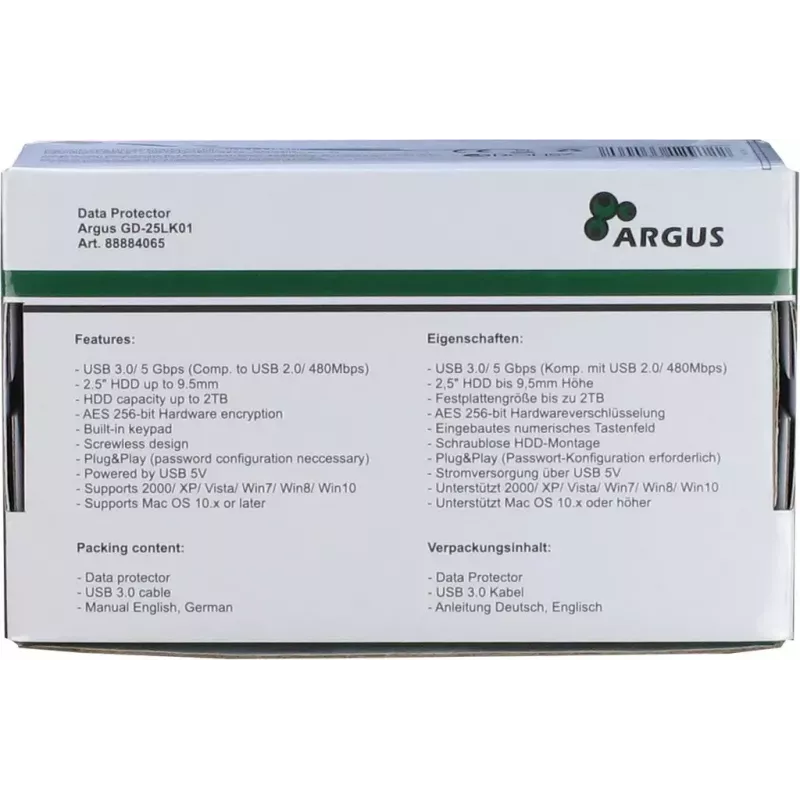 Išorinis HDD korpusas Inter-Tech GD-25LK01 aliuminis juodas 2.5 colio