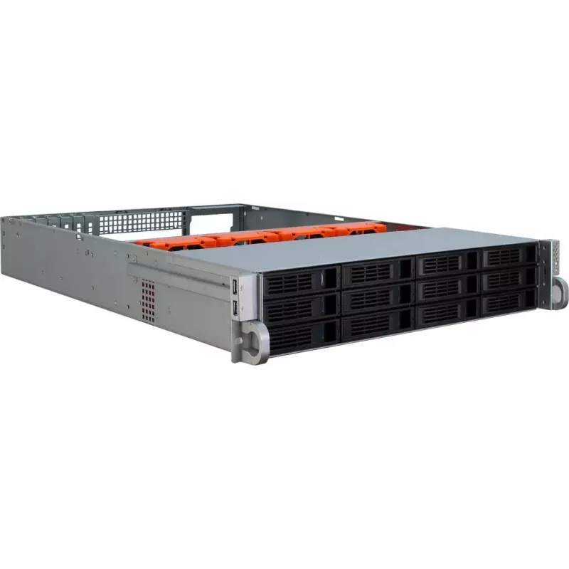 Serverio korpusas Inter-Tech IPC 2U-2412 Rack juodas, sidabrinis