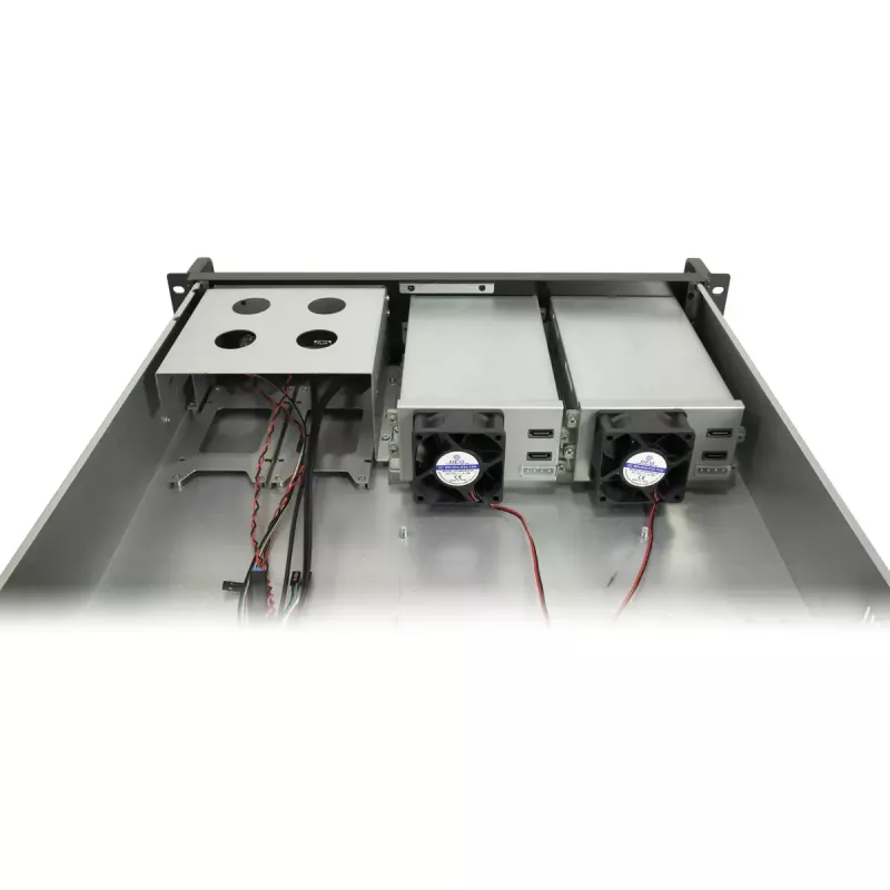 Serverio stovas Inter-Tech 2U-2504 Juodas 480x527x89mm 60mm ventiliatoriai