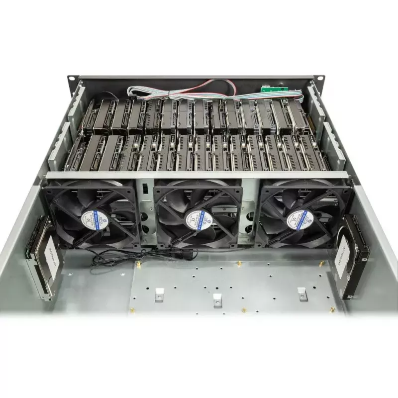 Kompiuterio korpusas Inter-Tech 4F28 Rack juodas, sidabrinis