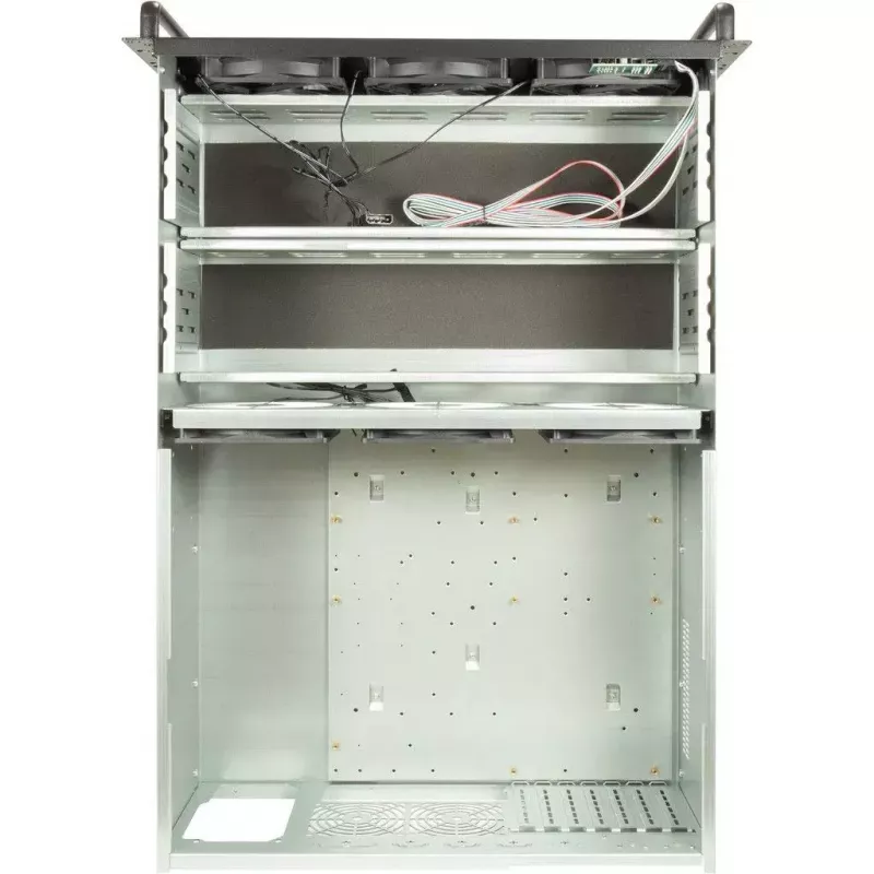Kompiuterio korpusas Inter-Tech 4F28 Rack juodas, sidabrinis