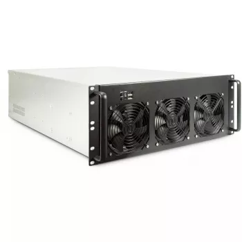 Kompiuterio korpusas Inter-Tech 4F28 Rack juodas, sidabrinis