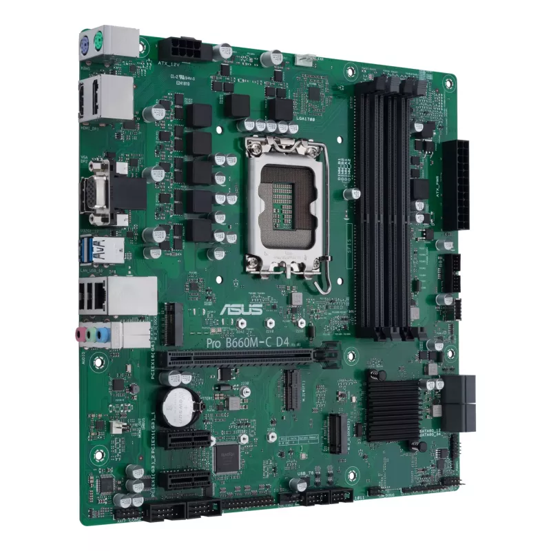 ASUS PRO B660M-C D4-CSM Intel B660 LGA 1700 micro ATX pagrindinė plokštė