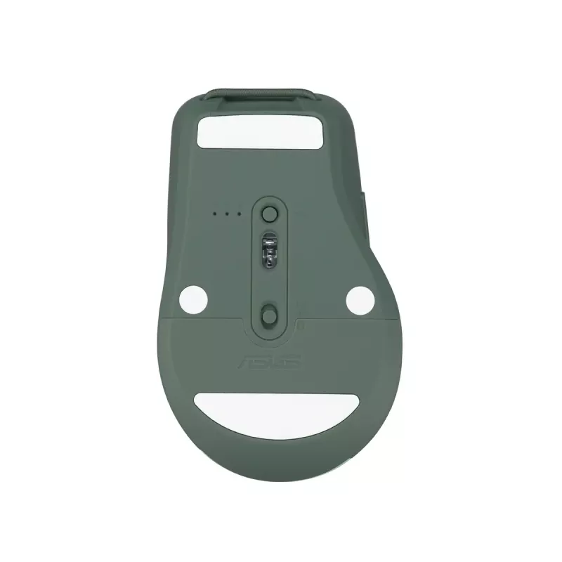Pelė ASUS SmartO MD200 Silent Plus — Ambidekstrinė RF belaidė + Bluetooth, optinė 4200 DPI, 6 mygtukų, žalia