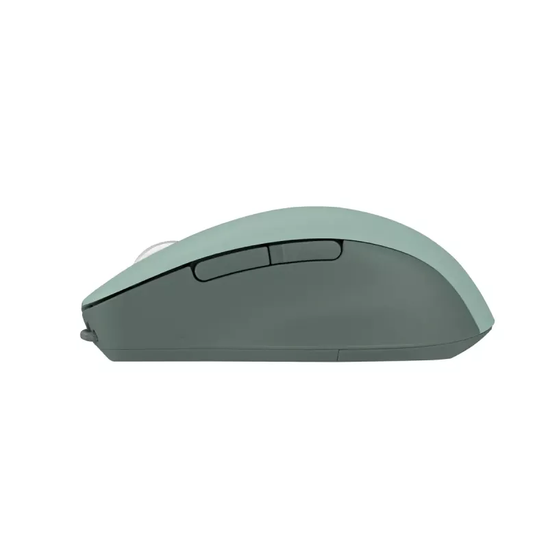 Pelė ASUS SmartO MD200 Silent Plus — Ambidekstrinė RF belaidė + Bluetooth, optinė 4200 DPI, 6 mygtukų, žalia