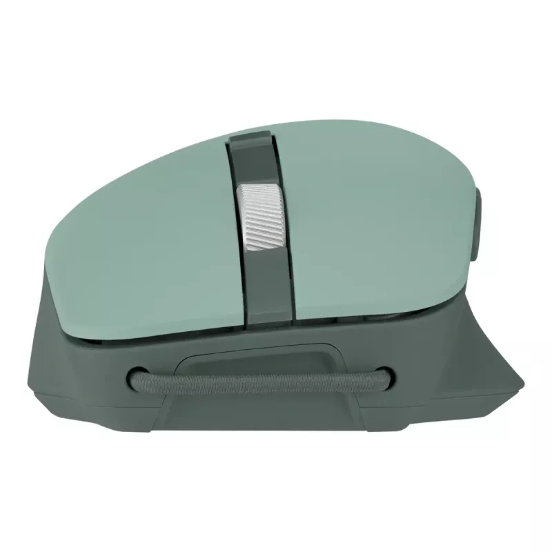Pelė ASUS SmartO MD200 Silent Plus — Ambidekstrinė RF belaidė + Bluetooth, optinė 4200 DPI, 6 mygtukų, žalia