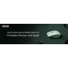 Pelė ASUS SmartO MD200 Silent Plus — Ambidekstrinė RF belaidė + Bluetooth, optinė 4200 DPI, 6 mygtukų, žalia