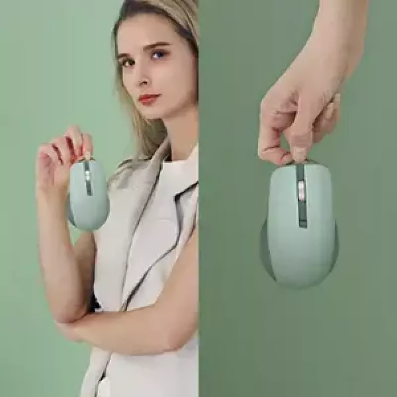 Pelė ASUS SmartO MD200 Silent Plus — Ambidekstrinė RF belaidė + Bluetooth, optinė 4200 DPI, 6 mygtukų, žalia