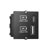 Kištukinis lizdas su USB A ir USB C Bachmann 917.227 juodas IP20 250V