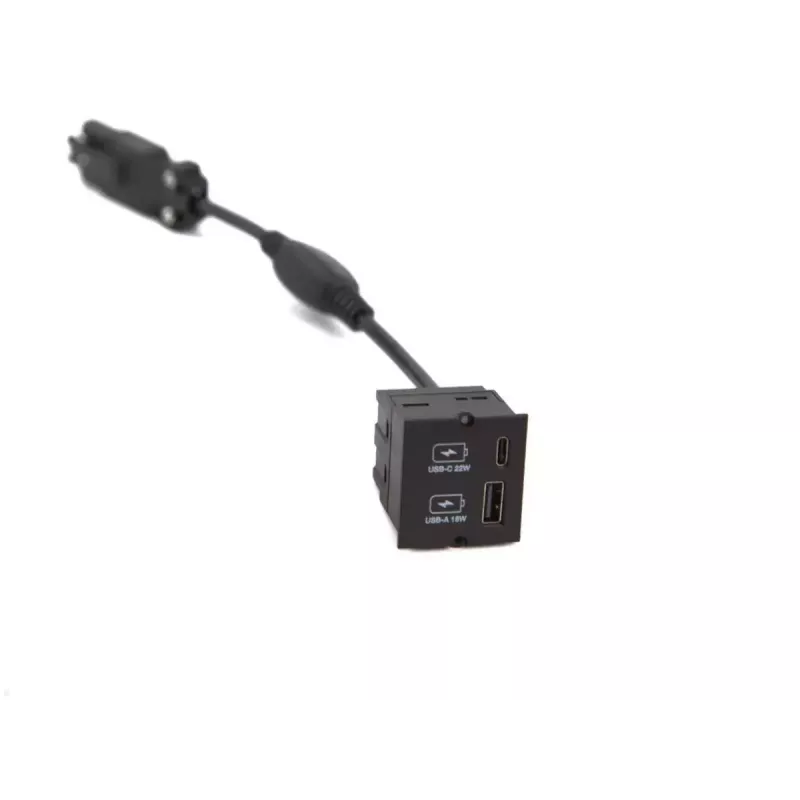 Kištukinis lizdas su USB A ir USB C Bachmann 917.227 juodas IP20 250V