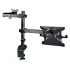 StarTech.com Monitor Laikiklis su VESA Nešiojamo Kompiuterio Padėklu, Nešiojamam Kompiuteriui (4,5 kg) ir Vienam Ekranui iki 32 colių (8 kg), Juodas, Vėdinamas Padėklas, Reguliuojamas Laikiklis, C-spaustuvo/Angos Tvirtinimas