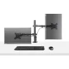 StarTech.com Monitor Laikiklis su VESA Nešiojamo Kompiuterio Padėklu, Nešiojamam Kompiuteriui (4,5 kg) ir Vienam Ekranui iki 32 colių (8 kg), Juodas, Vėdinamas Padėklas, Reguliuojamas Laikiklis, C-spaustuvo/Angos Tvirtinimas