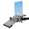 StarTech.com Monitor Laikiklis su VESA Nešiojamo Kompiuterio Padėklu, Nešiojamam Kompiuteriui (4,5 kg) ir Vienam Ekranui iki 32 colių (8 kg), Juodas, Vėdinamas Padėklas, Reguliuojamas Laikiklis, C-spaustuvo/Angos Tvirtinimas