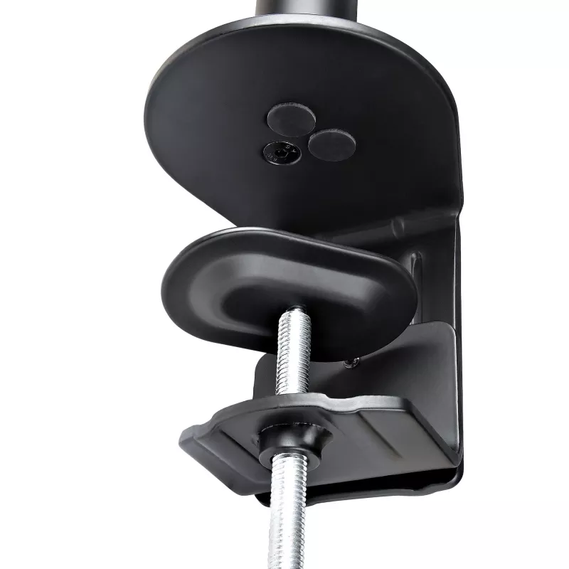 StarTech.com Monitor Laikiklis su VESA Nešiojamo Kompiuterio Padėklu, Nešiojamam Kompiuteriui (4,5 kg) ir Vienam Ekranui iki 32 colių (8 kg), Juodas, Vėdinamas Padėklas, Reguliuojamas Laikiklis, C-spaustuvo/Angos Tvirtinimas