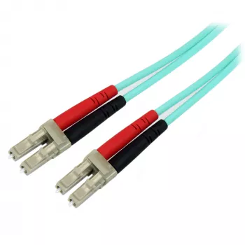 StarTech.com 10 m (30 pėdų) LC/UPC į LC/UPC OM3 daugiamodis šviesolaidinis kabelis, pilnas dupleksas 50/125 µm, 100G, maži įterpimo nuostoliai, LSZH šviesolaidinis jungiamasis kabelis