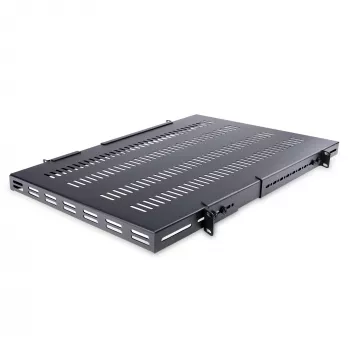 StarTech.com ADJSHELFHDV 1U reguliuojamo gylio ventiliuojama lentyna serverio stovui - 150 kg talpa, 19,5-38 col. gylis