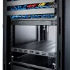 StarTech.com ADJSHELFHDV 1U reguliuojama ventiliuojama serverių spintos lentyna, sustiprinta, 150 kg, reguliuojamas montavimo gylis 49,5–97,4 cm (19,5–38 col.), 19 col., juoda