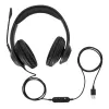 Targus AEH102GL ausinės su mikrofonu, laidinės, ant galvos, skambučiams ir muzikai, USB Type-A, juodos