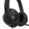 Targus AEH102GL ausinės su mikrofonu, laidinės, ant galvos, skambučiams ir muzikai, USB Type-A, juodos