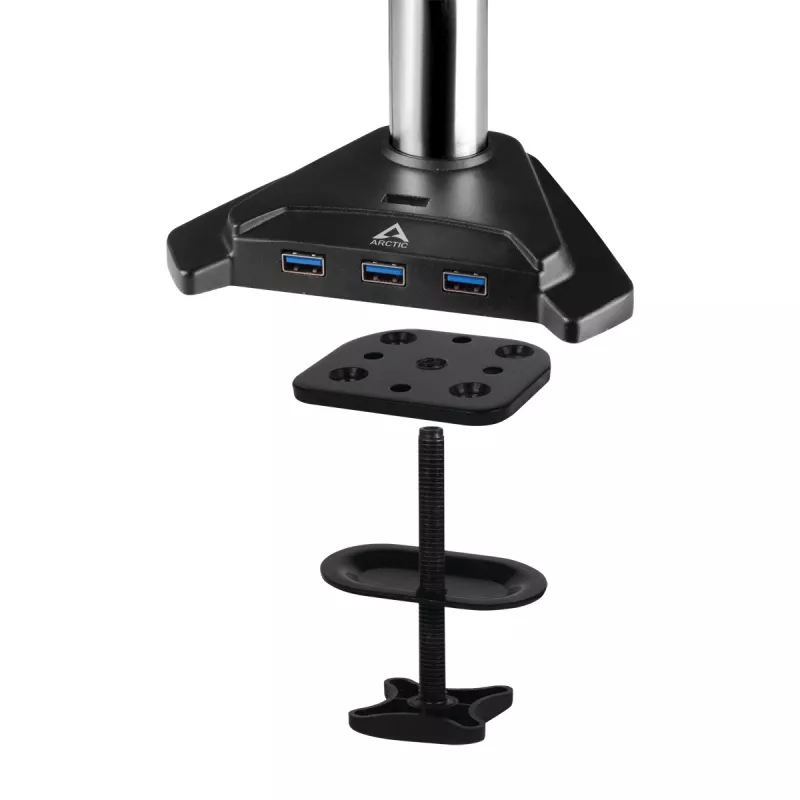ARCTIC Z2-3D Gen 3 Dvigubo monitoriaus laikiklis su dujine spyruokle, spaustuvas, 8 kg, 73,7 cm (29 col.), 86,4 cm (34 col.), 100 x 100 mm, Juodas