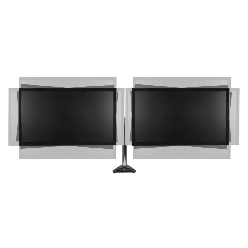 ARCTIC Z2-3D Gen 3 Dvigubo monitoriaus laikiklis su dujine spyruokle, spaustuvas, 8 kg, 73,7 cm (29 col.), 86,4 cm (34 col.), 100 x 100 mm, Juodas