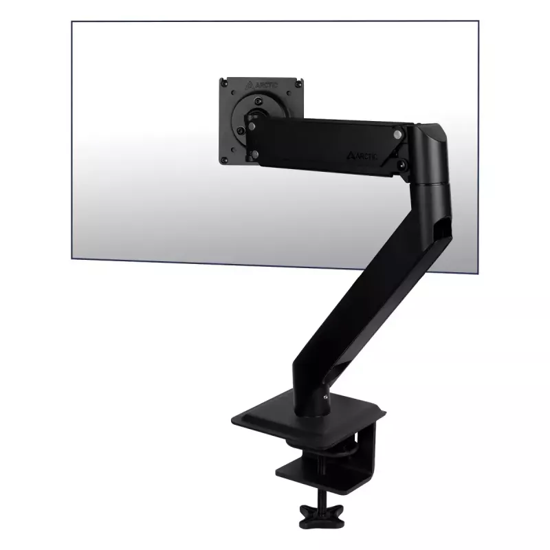 Stalinis laikiklis monitoriui su dujine spyruokle ARCTIC X1-3D — iki 43 colių / 10 kg, VESA 75x75–100x100, juodas