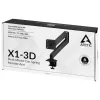 Stalinis laikiklis monitoriui su dujine spyruokle ARCTIC X1-3D — iki 43 colių / 10 kg, VESA 75x75–100x100, juodas