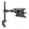 StarTech.com Laptop Desk Mount – laikiklis nešiojamam kompiuteriui ir monitoriui, tinka iki 34 colių (8 kg) monitoriams ir iki 4,5 kg nešiojamiesiems, reguliuojama VESA padėklo rankena, spaustuvinis / grometinis tvirtinimas
