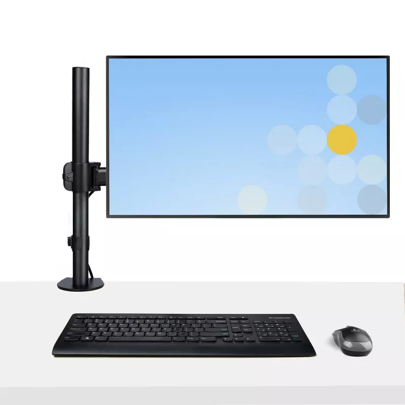StarTech.com Laptop Desk Mount – laikiklis nešiojamam kompiuteriui ir monitoriui, tinka iki 34 colių (8 kg) monitoriams ir iki 4,5 kg nešiojamiesiems, reguliuojama VESA padėklo rankena, spaustuvinis / grometinis tvirtinimas