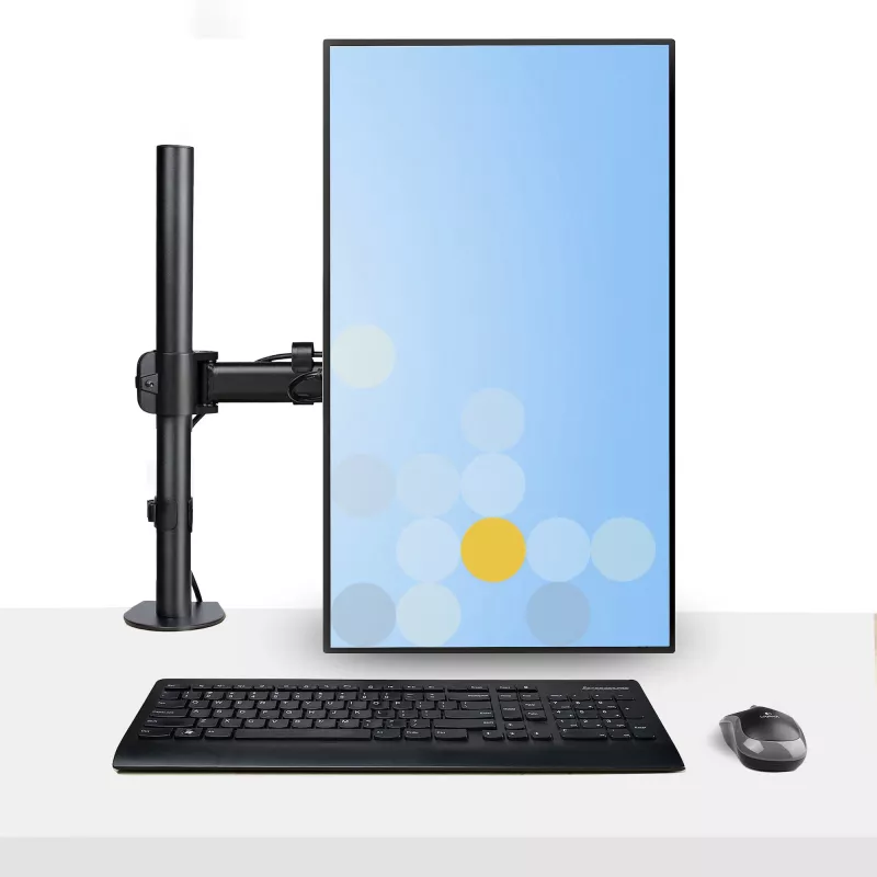 StarTech.com Laptop Desk Mount – laikiklis nešiojamam kompiuteriui ir monitoriui, tinka iki 34 colių (8 kg) monitoriams ir iki 4,5 kg nešiojamiesiems, reguliuojama VESA padėklo rankena, spaustuvinis / grometinis tvirtinimas