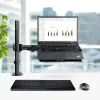 StarTech.com Laptop Desk Mount – laikiklis nešiojamam kompiuteriui ir monitoriui, tinka iki 34 colių (8 kg) monitoriams ir iki 4,5 kg nešiojamiesiems, reguliuojama VESA padėklo rankena, spaustuvinis / grometinis tvirtinimas