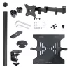 StarTech.com Laptop Desk Mount – laikiklis nešiojamam kompiuteriui ir monitoriui, tinka iki 34 colių (8 kg) monitoriams ir iki 4,5 kg nešiojamiesiems, reguliuojama VESA padėklo rankena, spaustuvinis / grometinis tvirtinimas