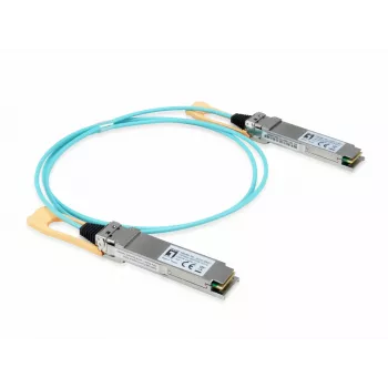 LevelOne AOC-0502 tinklo siųstuvas-imtuvas, optimis kabelis, 100 Gbit/s, QSFP28, 850 nm
