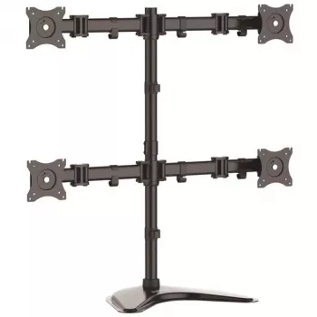 StarTech.com ARMBARQUAD stovas keturiems monitoriams – laisvai pastatomas, reguliuojamas, 8 kg, 33–68,6 cm, VESA 100×100 mm, juodas