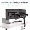 StarTech.com Dviejų monitorių laikiklis ant stalo - šarnyrinis, spaustuvinis, 13.6 kg, 30.5 cm (12 col.), 61 cm (24 col.), 100 x 100 mm, juodas