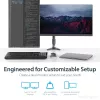 StarTech.com Dviejų monitorių laikiklis ant stalo - šarnyrinis, spaustuvinis, 13.6 kg, 30.5 cm (12 col.), 61 cm (24 col.), 100 x 100 mm, juodas